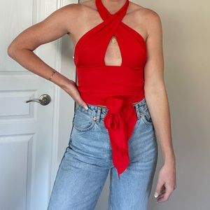 Revolve Superdown “Jennifer Wrap Top”